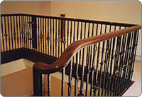 Staircase with  Mahogany handrail - Manchester